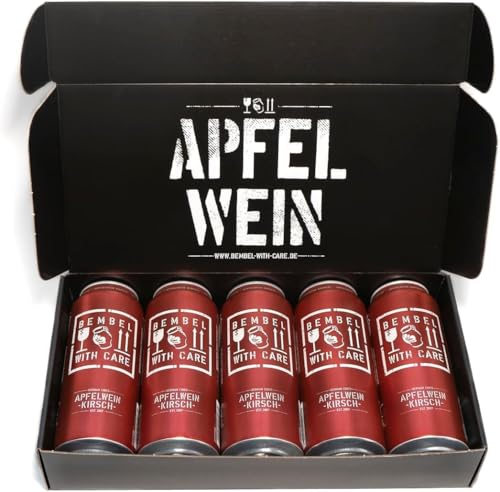 Bembel-With-Care Apfelwein Care Paket " Kirsch " 5 x 0,5 Liter inkl. 1,25€ DPG Pfand von BEMBEL WITH CARE