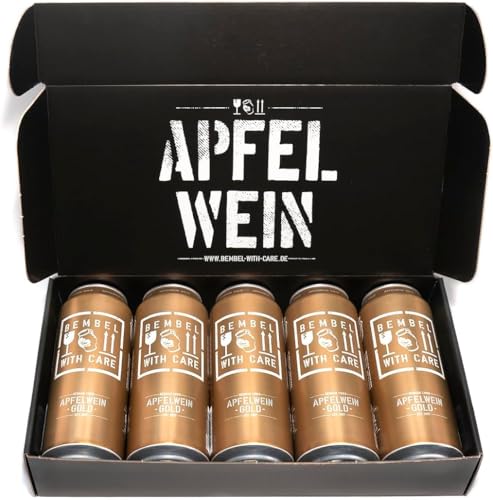 Bembel-With-Care Gold Quitte Apfelwein Care-Paket 5 x 0,5 Liter inkl. 1,25€ DPG EINWEG Pfand von BEMBEL WITH CARE