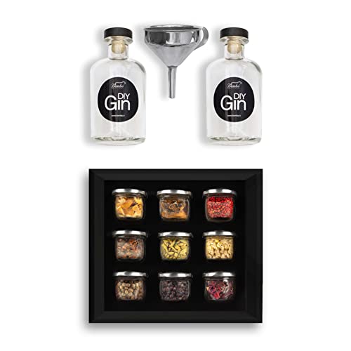 Kit Gin Tonic - 9 Naturbelassene Gin Aromen - Kit Gin Kräuter Geschenk Box - Gin Set Gewürze Box - Made in Italy von Bembo Qualità d'Autore