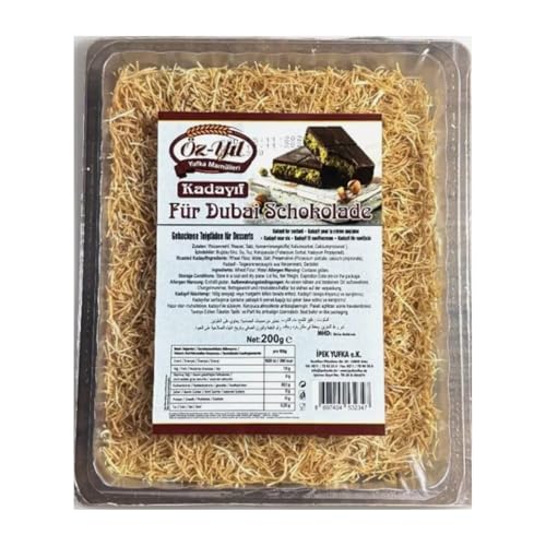 Geröstete Kadayif für Dubai Schokolade - Engelshaar - Knusprig & Lecker - 200g - Özyil + Notizblock von Ben's Garden