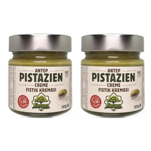 Pistaziencreme - 30% Pistazien, glutenfrei 2 x 200g Fistikci + Ben's Garden Notiz Set von Ben's Garden