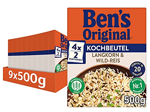 BEN'S ORIGINAL™ Langkorn-Reis + Wild-Reis im Kochbeutel 9x500g von Ben's Original