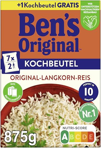 BEN'S ORIGINAL™ Original-Langkorn-Reis 10-Minuten im Kochbeutel 875g von Ben's Original