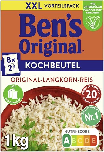 BEN'S ORIGINAL™ Original-Langkorn-Reis 20-Minuten im Kochbeutel 1kg von Ben's Original