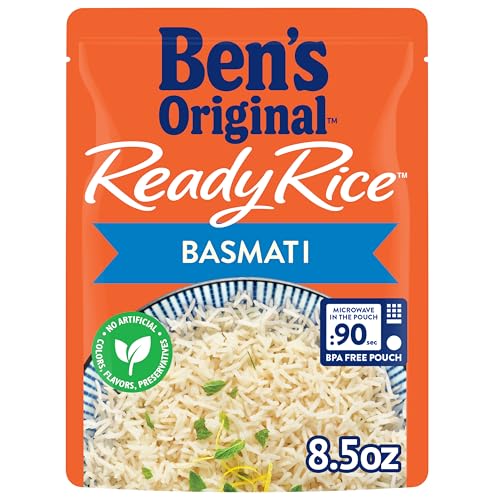 BEN'S ORIGINAL Ready Rice Basmatireis, einfache Beilagenschale, 240 ml Beutel (6 Stück) von Ben's Original