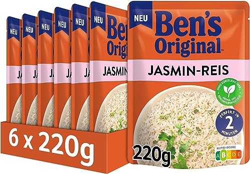 BEN'S ORIGINAL Express Reis, Schnell und Einfach, Jasmin Reis, 6 x 220g, 6 Packungen von Ben's Original