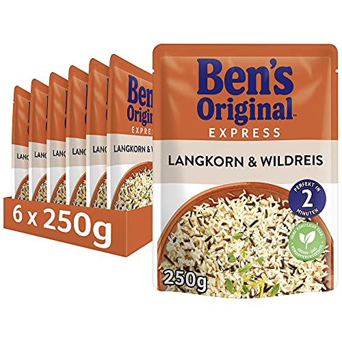 Ben's Original Express-Reis Langkorn & Wildreis, 6 Packungen (6 x 250g) von Ben's Original