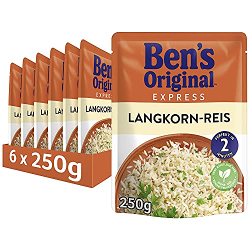 Ben's Original Express-Reis Original Langkorn Reis, 6 Packungen (6 x 250g) von Ben's Original