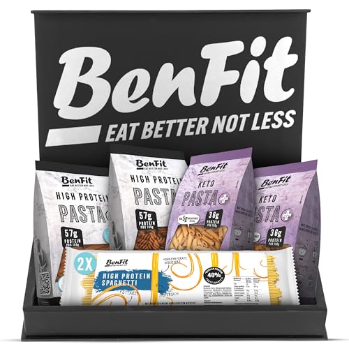 BENFIT High Protein Low Carb Keto Kennenlernpaket - 6 Nudelpackungen - Proteinreiche Eiweiß Pasta, langanhaltend sättigend & kohlenhydratreduziert, Nudeln made in Italy, bis zu 18 Monate haltbar von BenFit Nutrition