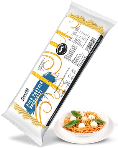 BENFIT High Protein Low Carb Spaghetti – 4x 500 g – Eiweißpasta, sättigend und kohlenhydratreduziert – Made in Italy, Nutriscore A, 18 Monate haltbar von BenFit Nutrition