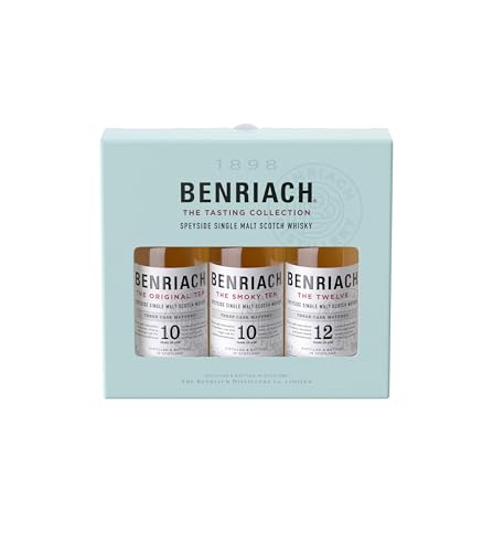 Benriach 3er Mini Set - Benriach 10, Benriach Smokey 10 und Benriach 12 - Premium Single Malt Whiskies - EIn ideales Geschenkset - 3 x 0.05L/43% und 46% Vol. von BenRiach