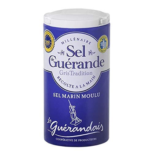 Le Guerandis – Salz von Guérandes, grau, traditionelles Meersalz, gemahlen, 125 g, 4 Stück pro Packung von Benedicta