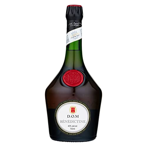 Bénédictine D.O.M. französischer Kräuterlikör, 40% Vol., 70 cl/700 ml, traditionelle Geheimrezeptur mit 27 Wurzeln, Kräutern & Gewürzen, feine Honignoten mit Zitrus & Mandeln, ideal als Geschenk von Benedictine