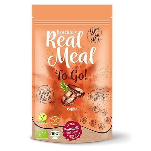 Benedicts RealMeal Kaffee/Coffee, Bio Drink, Superfood, Sättigend, Ballaststoffreich, Bio, Vegan, Glutenfrei, Ohne Soja, Ideal für Unterwegs & im Büro, 525g von Benedicts RealMeal