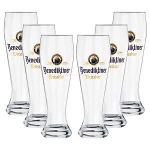 Benediktiner Glas Gläser-Set - 6x Weissbier/Biergläser 0,5 L geeicht von Benediktiner