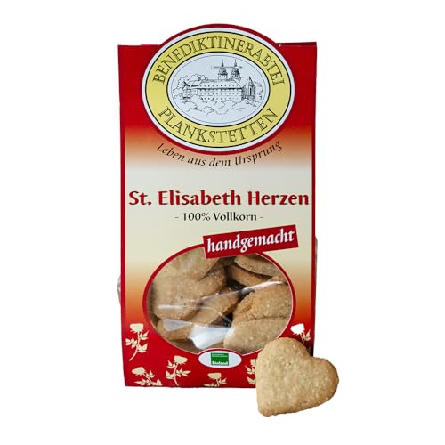 Benediktinerabtei Plankstetten | Plankstettener St. Elisabeth Herzen | Teegebäck aus Einkorn- und Dinkelvollkornmehl | Bio | 150g von Benediktinerabtei Plankstetten