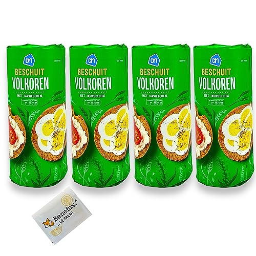 AH Beschuit Volkoren Holland Zwieback Multipack 4x 130g + Benefux. Erfrischungstuch von Benefux.