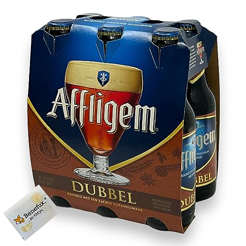 Affligem Dubbel Abteibier Set 6x 30cl (6x 300ml) + Benefux. Erfrischungstuch 1800 ml von Benefux.