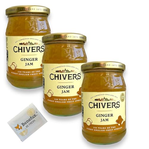 Chivers Ginger Jam Konfitüre mit Ingwerstückchen - Sparpackung 3x 340g von Benefux.