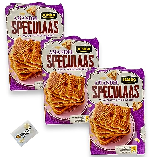 Jumbo Amandel Speculaas Mandelspekulatius Holland Multipack 3x 400g + Benefux. Erfrischungstuch von Benefux.