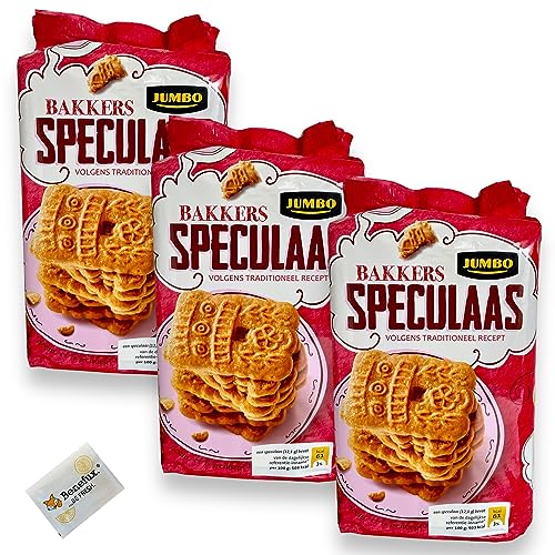 Jumbo Bakkers Speculaas Bäckerspekulatius Multipack 3x 600g + Benefux. Erfrischungstuch von Benefux.