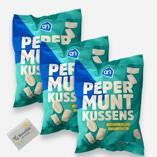 Pepermunt kussens Holland Pfefferminz Kissen 3x 400g + Benefux. Erfrischungstuch von Benefux.