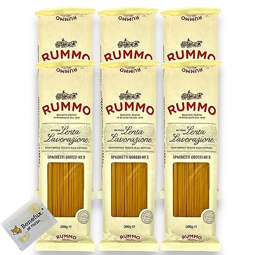 Rummo Spaghetti Grossi No.5 Sparpaket 6x 500g + Benefux. Erfrischungstuch von Benefux.