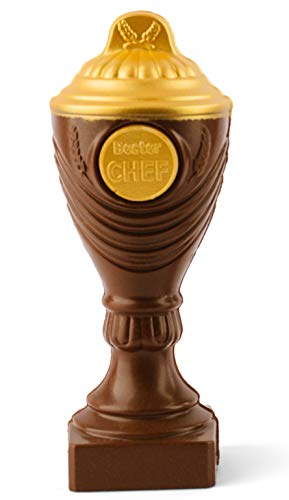 Pokal aus Schokolade "Bester Chef" - 22cm Schokoladenpokal aus Vollmilchschokolade - Deutsche Handarbeit ideal als Geschenk - 200g von Bengelmann