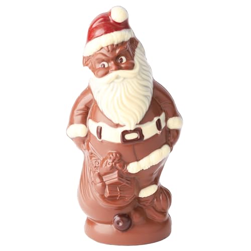 Schokoladen Nikolaus Vegan Vollmilch - laktosefrei glutenfrei - 23cm - Handarbeit aus der Schokoladen-Manufaktur Bengelmann - ideal als Geschenk zu Nikolaus und Weihnachten - 200g von Bengelmann