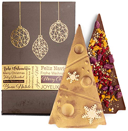 Weihnachtsschokolade Tannenbaum - Vollmilch Frucht von Schokoladen-Sommelière Stefanie Bengelmann - Deutsche Handarbeit ideal als Geschenk - 75g von Bengelmann