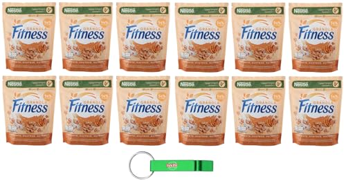 12er-Pack Fitness Granola Miele Knuspriges Müsli mit Vollkorn Hafer und Honig,300g Beutel + Beni Culinari Kostenloser Schlüsselanhänger von Beni Culinari