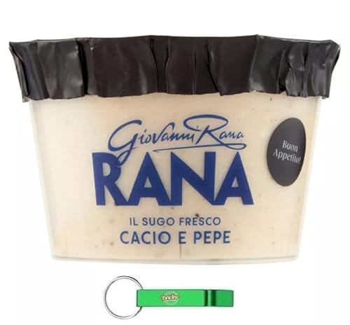 12x Giovanni Rana Sugo Fresco Cacio e Pepe,Frischkäse und Pfeffersauce Pesto Sauce 150g + Beni Culinari Kostenloser Schlüsselanhänger von Beni Culinari