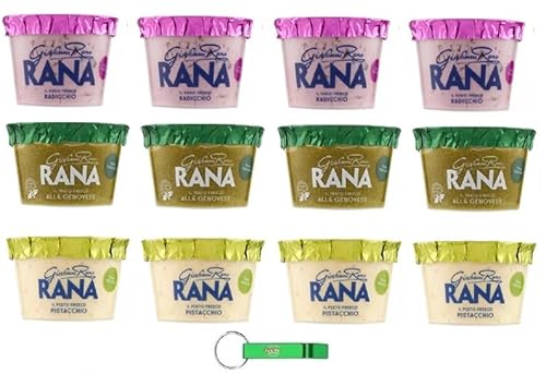 12x Giovanni Rana Testpaket Pesto - Sugo Fresco,Pistazien - Rettich - Genueser Basilikum Frisches Pesto Pestosauce 3 Verschiedene Geschmacksrichtungen + Beni Culinari Kostenloser Schlüsselanhänger von Beni Culinari