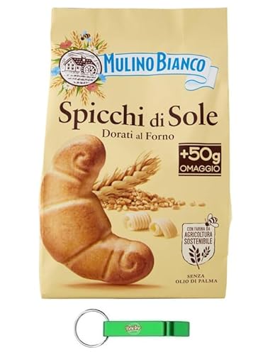 12x Mulino Bianco Spicchi di Sole - Shortbread-Kekse mit Butter und Eiern - Gebackene Goldene Italienische Kekse Biscuit 400g + Beni Culinari Kostenloser Schlüsselanhänger von Beni Culinari