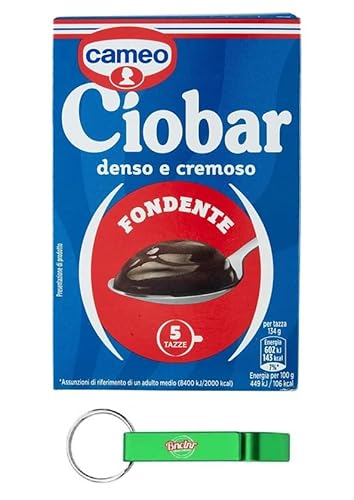 14x Cameo Ciobar Fondente- Pulver Zubereitung für Heiße Dunkle Schokolade Hot Chocolate 115g-Packung, jede Packung enthält 5 Beutel à 23g + Beni Culinari Kostenloser Schlüsselanhänger von Beni Culinari