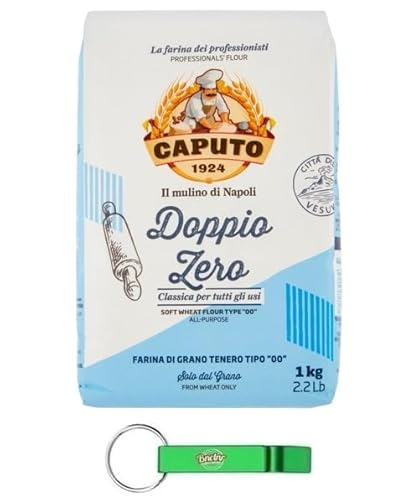 16x Caputo Farina Classica Doppio Zero - Mehl TYP 00 - Weichweizenmehl Ideales für Neapolitanische Pizza - 1KG + Beni Culinari Kostenloser Schlüsselanhänger von Beni Culinari