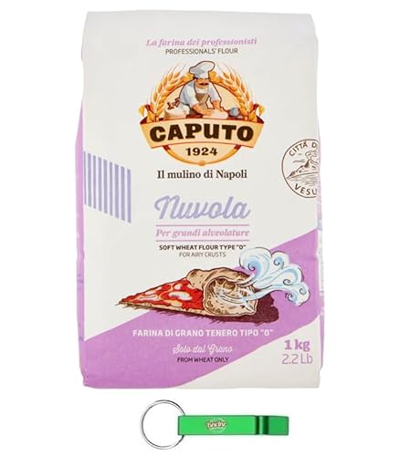 16x Caputo Farina Nuvola - Mehl TYP 0 Ideales Mehl für Neapolitanische Pizza - 1KG + Beni Culinari Kostenloser Schlüsselanhänger von Beni Culinari