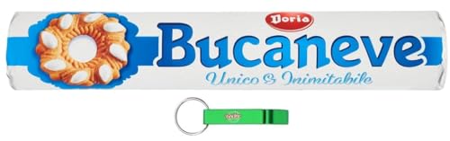 16x Doria - Bucaneve Classico - Kekse für Ihr Frühstück oder Ihren Snack - Biscotti Biscuit - 200g Tube + Beni Culinari Kostenloser Schlüsselanhänger von Beni Culinari