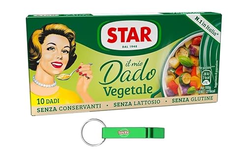 24x Star Il Mio Dado Vegetale,Brühwürfel Brühe mit 9 Gemüsesorten,Kartons mit 10 Gemüsewürfel + Beni Culinari Kostenloser Schlüsselanhänger von Beni Culinari