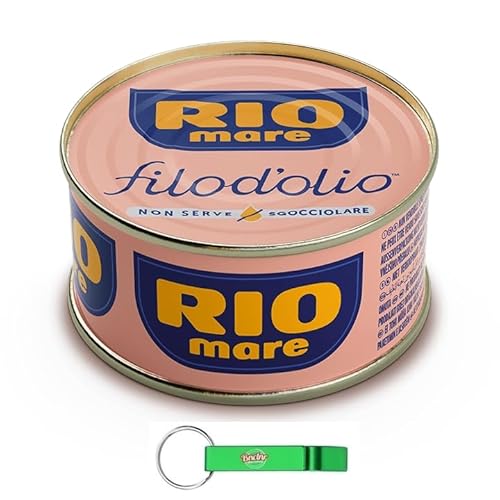 30er-Pack Rio Mare Filo d’Olio Thunfisch Tonno all'Olio di Oliva,Thunfisch in Olivenöl mit Einem Schuss Öl,65g Dose + Beni Culinari Kostenloser Schlüsselanhänger von Beni Culinari