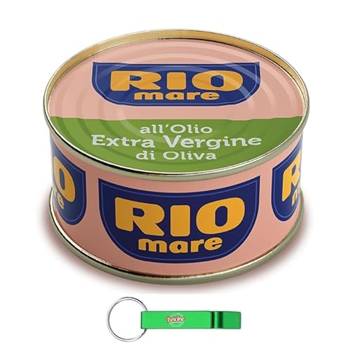 30er-Pack Rio Mare Thunfisch Tonno all’Olio Extra Vergine di Oliva,Thunfisch in Nativem Olivenöl Extra,80g Dose + Beni Culinari Kostenloser Schlüsselanhänger von Beni Culinari