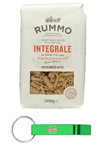 32er-Pack Rummo Pasta Mista Integrale N°74,Vollkornnudeln Nudeln Vollkorn Italienische Pasta 500g + Beni Culinari Kostenloser Schlüsselanhänger von Beni Culinari