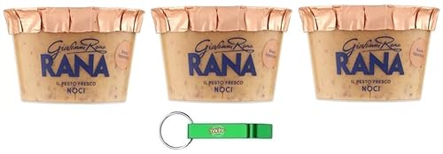 3x Giovanni Rana Pesto Fresco Noci,Frisches Walnüsse Pesto Sauce 140g + Beni Culinari Kostenloser Schlüsselanhänger von Beni Culinari