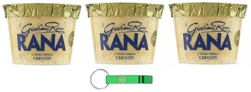 3x Giovanni Rana Sugo Fresco Carciofi,Frische Artischocken Sauce - Pasten Kochsaucen Pesto 180g + Beni Culinari Kostenloser Schlüsselanhänger von Beni Culinari