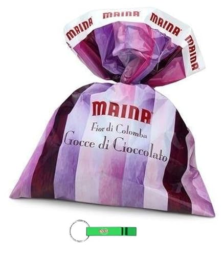 3x Maina Colomba mit Schokoladentropfen Osterkuchen - im Beutel Verpackt - 500g Oster-taube der italienischen Tradition + Beni Culinari Kostenloser Schlüsselanhänger von Beni Culinari