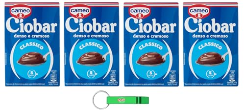 4x Cameo Ciobar Classico - Pulver Zubereitung für Heiße Schokolade Hot Chocolate 125g-Packung, jede Packung enthält 5 Beutel à 25g + Beni Culinari Kostenloser Schlüsselanhänger von Beni Culinari