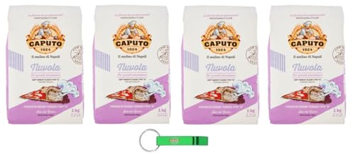 4x Caputo Farina Nuvola - Mehl TYP 0 Ideales Mehl für Neapolitanische Pizza - 1KG + Beni Culinari Kostenloser Schlüsselanhänger von Beni Culinari