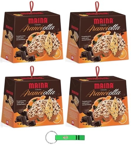 4x Maina Colomba Aranciotta Osterkuchen mit Exquisite Kandierte Orange - 750g Oster-taube der italienischen Tradition + Beni Culinari Kostenloser Schlüsselanhänger von Beni Culinari