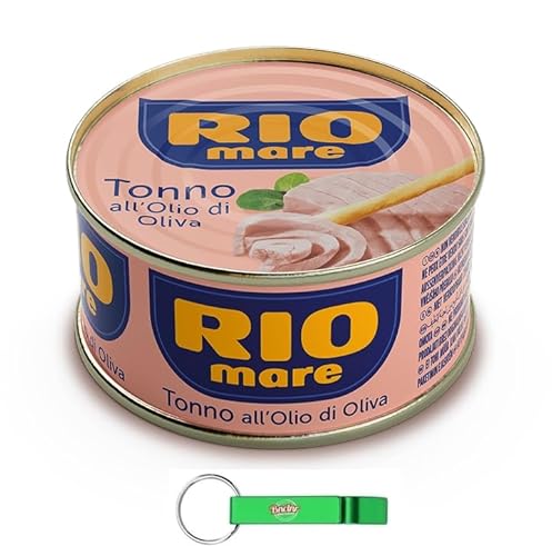 60er-Pack Rio Mare Thunfisch Tonno all'Olio di Oliva,Thunfisch in Olivenöl,80g Dose + Beni Culinari Kostenloser Schlüsselanhänger von Beni Culinari