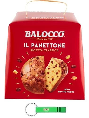 8x Balocco Panettone Classico - Italienisches Weihnachtsdessert mit Sultaninen und Kandierter Orangenschale - Weihnachts Kuchen 750g + Beni Culinari Kostenloser Schlüsselanhänger von Beni Culinari